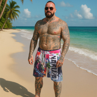 YAKUZA plavkové šortky SPECIALIST BOARD SHORTS BSB 25043 barevné