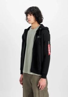 ALPHA INDUSTRIES BACKPRINT ZIP HOODY BLACK