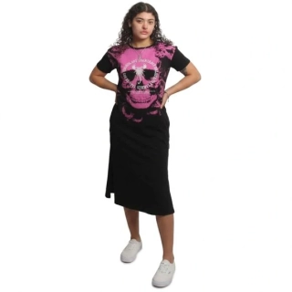 YAKUZA DÁMSKÉ ŠATY LOST SKULL MIDI ČERNÉ