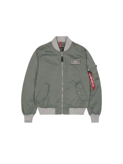 ALPHA INDUSTRIES Pánská lehká bomber bunda LIGHT 126101/636 zelenostříbrná